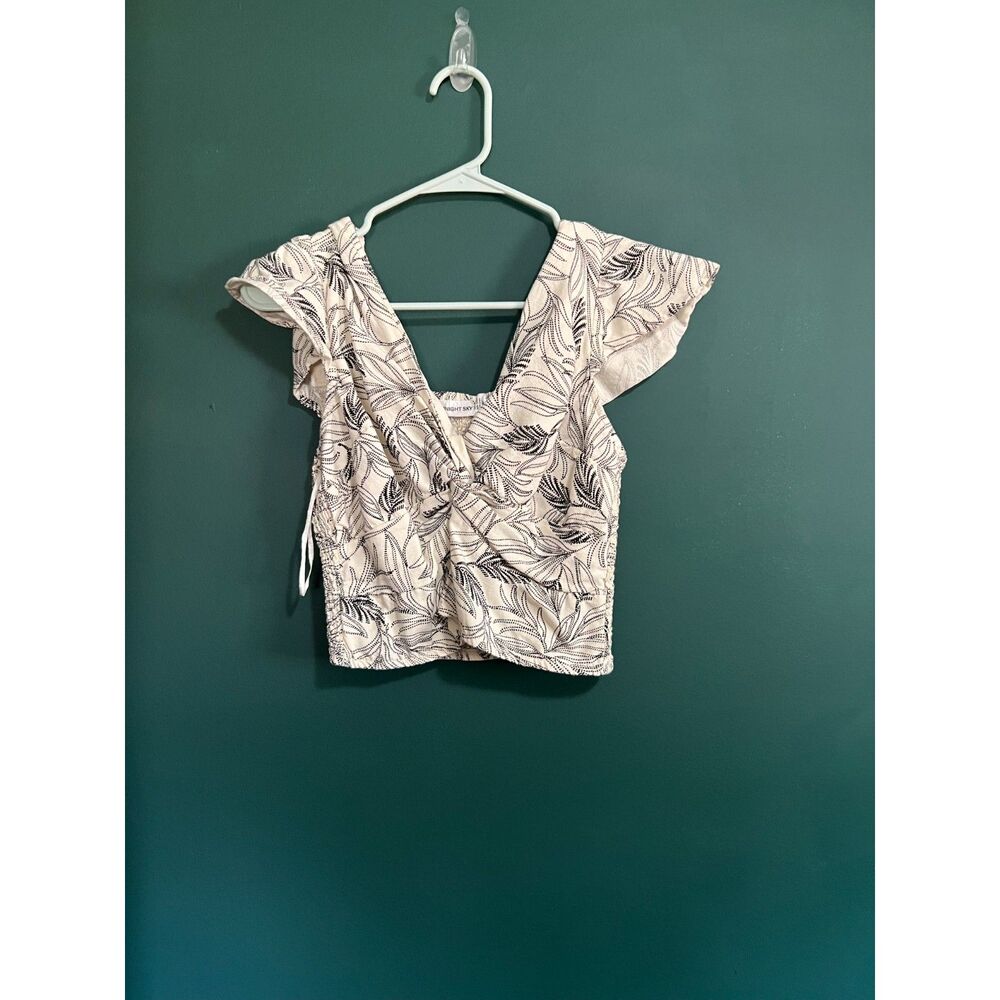 Black and White Midnight Sky Crop Top